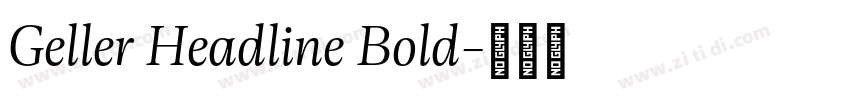 Geller Headline Bold字体转换